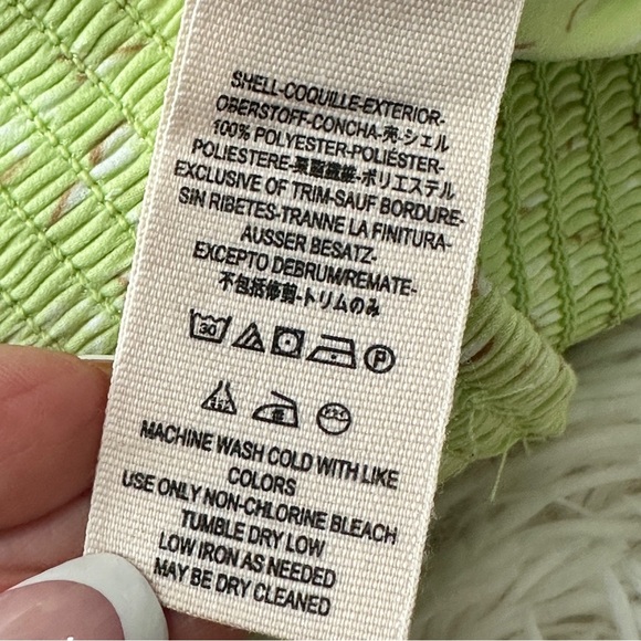 Free People Citrine Combo Ruffle Flutter Sleeve Top Size L - NWT - Picture 12 of 14